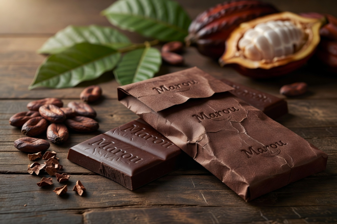 Marou artisan dark chocolate bar from Vietnam