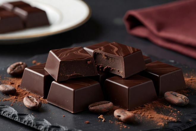 Valrhona Guanaja luxury French dark chocolate bar squares